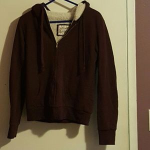 Burgundy fleece hoodie
